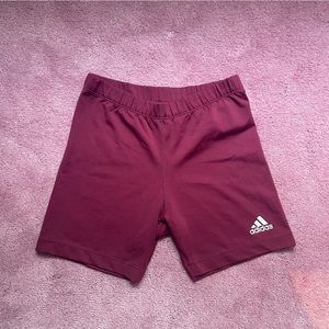 Vintage Maroon Adidas biker shorts